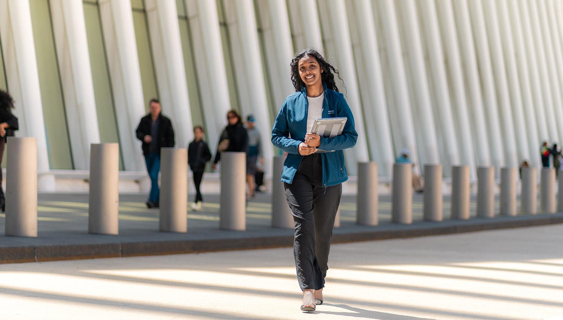 Pace University Student at Oculus in NYC